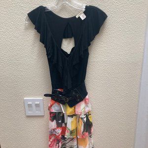 Arden B XS Colorful Belted Dress